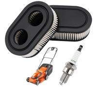 2 Pack Air Filter Compatible with Briggs & Stratton Engines Durable Lawn Mower Air Filter Spark Plug Suitable for 550e,550ex Eco-Plus,575ex Series Engines 593260,798339,798452,4247 5432 5432K