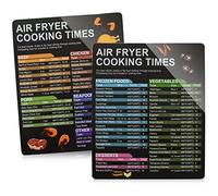 2 Pack Air Fryer Cooking Time Chart Magnetic Cheat Sheet UK Air Fryer Temperature Conversion Chart Air Fryer Accessories Magnetic Cheat Sheet Air Fryer Cook Times Celcius for Cooking Frying