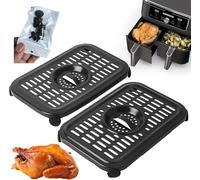 2 Pack Air Fryer Grill Pan for Ninja Foodi MAX DualZone AF400UK 9.5L 6-in-1