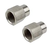 2 Pack Air Line Hose Fitting Connector Adapter 1/4 to 1/8 BSP Female Thread Bush