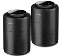 2 Pack Air Purifiers for Home Bedroom H13 True HEPA Air Filter Cleaner, Odor Eliminator, Remove Smoke Dust Pollen Pet Dander, Night Light For Home Living Room Dorm, Quiet 24dB Filtration System