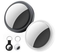 2 Pack Air Tracker Tag (Apple MFi Certified) Compatible with Apple Find My (iOS Only) Bluetooth Smart Key Air Tag Finder and Item Locator with Waterproof Case for Wallet Luggage Pet Backpack