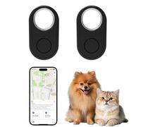 2 Pack Air Tracker Tag,Bluetooth Item Finder Compatible with Apple Find My APP (iOS Only) IP68 Waterproof,Air Tracker for Keys,Luggage,Wallets,Dog,Cat,Easily Locate Lost Items(Black)
