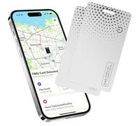 2-Pack Air Tracker Tag Wallet Tracker [Apple MFi Certified] (iOS Only) Bluetooth Tracker Smart Finder for Apple Find My, iPhone Card Wallet Finder, Wireless Charging, for Bags, Keys, Passport (White)