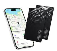 2-Pack Air Tracker Tag Wallet Tracker [Apple MFi Certified] (iOS Only) Bluetooth Tracker Smart Finder for Apple Find My, iPhone Card Wallet Finder, Wireless Charging, for Bags, Keys, Passport