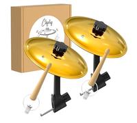 2 Pack Air Vent for Car Cymbals, Mini Drum Shock Cymbal Set with Mini Cane, Fun Musical Instruments for Music Lovers