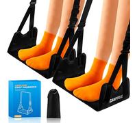 2 Pack Airplane Foot Hammock, No-Collapse Foot Hammock for Plane Travel, Thickened Bamboo Airplane Foot Rest, Adjustable Footrest for Office, Long Flight