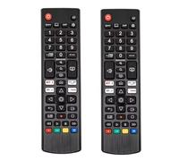[2 Pack] AKB76040302 AKB76037601 Remote Control Compatible with LG TVs 32LM577BPUA 43UP7000PUA 43UM6950DUB 49UM7300PUA 50UP75006LF Replacement Controller with Netflix PrimeVideo Buttons