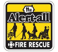 2 Pack Alert-All Fire Rescue Window Clings Alert Firemen of Elderly, Handicapped, Special Needs