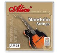 2 Pack Alice 4 String Mandolin Strings Medium (11-40) Plated Steel and Silver-Plated Copper Alloy with Anti-Rust Coating, (AM05)