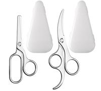 2-Pack All 304 Stainless Steel Kitchen Scissors Detachable Vegetables Meat Noodles Kitchen Shears for Infant Kids Anti-Rust Food-Grade Dishwasher Safe with Travel Storage Case