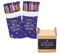 2-Pack All I Want for Xmas Cadbury Dairy Milk Chocolate Boxes - 179g Christmas Stocking Hamper Selection for Kids - Ideal Secret Santa Gifts and Perfect Stocking Fillers