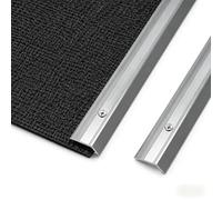 2-Pack Aluminum Carpet Floor Transition Strips,Carpet to Tile Floor Edging Trim, Metal Threshold Strip for Threshold Height Less Than 5mm (90cm,Iron Grey)
