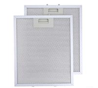 2-Pack Aluminum Cooker Hood Filter Metal Mesh Extractor Vent Grease Filter 330x230x9mm 5-Layer Kitchen Range Hood Replacement Filter Silver