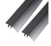 2 Pack Aluminum Floor Transition Strip Door Bar,Metal Floor Bar for Doorways Threshold Ramp Tile Laminate Planks,Bridge The Height Between 6-12mm(Dark Grey,0.9m × 4.3cm)