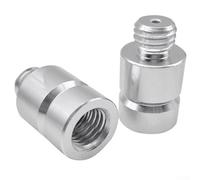 2-Pack Aluminum GPS GNSS Adapter, 5/8 Inch Male to Female Thread, for Total Station Prisms, Rods and Surveying Equipment