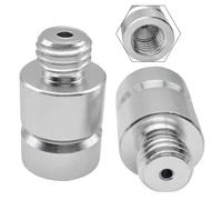 2-Pack Aluminum GPS Gnss Adapter with 5 Over 8 Male Female Threads for Total Station Surveying Rods and Mapping Equipment