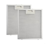 2 Pack Aluminum Range Hood Filter 300X240x9mm, 5 Layer Metal Mesh Grease Trap For Kitchen Extractor Fan Ventilation, Silver