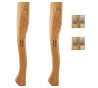 2 Pack American Hickory Axe Handle Replacement for 14" Axes That use 1-1/4 Pound Heads Complete Set with Wooden and Steel Wedges - Hatchet Handle Replacement - Hickory Hatchet Handle Replacement Axe