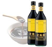2 Pack Ancient Craftsmanship Chinese Black Rice Vinegar, 5 Years Aged Shanxi Mature Vinegar, 16.9 Fl Oz (500ml) Each, All-Natural Fermented Condiment for Salad, Soup, Marinades & Dressings