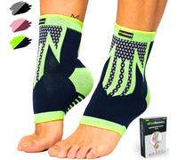 2 Pack Ankle Brace Support for Men & Women - Ankle Compression Sleeve for Running, Football, Sports, Workout - Ankle Brace for Sprains, Plantar Fasciitis, Achilles Tendonitis - Breathable & Non-Slip