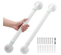 2 Pack Anti Bathroom Grab Rail, White Stainless Steel Shower Handrail for Elderly Aids Daily Living, Disability Home Equipment, Safety Hand Rail Support for Elderly, Children and Disability （20 inch）