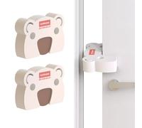 2-Pack Anti Door Slam Finger Guards for Children - Bear-Shaped EVA Door Safety Stoppers for Bedroom & Sliding Doors - Child Finger Protection, 7x10x2cm - Soft & Non-Toxic
