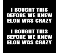 2 Pack Anti Elon Bumper Sticker - I Bought This Before We Knew Elon was Crazy!Funny Tesla Club Car Sticker Elon Regret! Model X Y 3 S Vinyl Window Cling Decal (White)