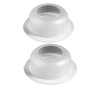 2-Pack Anti-Escape Reptile Feeding Bowls - Transparent Mealworm & Water Di | Innovative Inward-Curved Edge Design Effectively Mealworms & Live Feeders From Escaping, Wide & Flat Broad Base Off