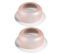 2-Pack Anti-Escape Reptile Feeding Bowls - Transparent Mealworm & Water Di | Innovative Inward-Curved Edge Design Effectively Mealworms & Live Feeders From Escaping, Wide & Flat Broad Base Off