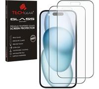 TECHGEAR [2 Pack Anti Glare Screen Protector for iPhone 16 Plus/iPhone 15 Plus - MATTE 3D GLASS Edition Genuine Tempered Glass Full Screen Protector Guard for iPhone 15 Plus/iPhone 16 Plus 6.7"