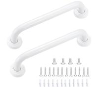 2 Pack Anti-Slip Bathroom Grab Rail, Stainless Steel Grab Rails for Elderly 11.8inch,White Safet-y Hand Rail Support,Safet-y Handle for Disability Auxiliary Handle,Kitchen Bedroom, Shower.