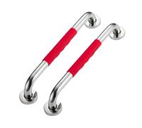 2 Pack Anti-Slip Grab Bars for Bathroom Safety Shower Handles for Seniors & Elderly 15.7in Handicap Grab Bars for Showers Red Bathroom Support Rails