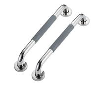 2 Pack Anti-Slip Grab Bars for Bathroom Safety Shower Handles for Seniors & Elderly 15.7in Handicap Grab Bars for Shower Non-Slip Bath Safety Bars (Red)