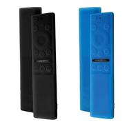 2 Pack Anti-Slip Silicone Remote Control Cover for Samsung Smart TV Solar Cell Remote (2021/2022) BN59-01357/01385/01265A - Shockproof with Anti-Lost Lanyard (Royal Blue + Black)