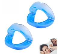 2-Pack Anti Snoring Mouthpiece & Teeth Grinding Stopper, Adjustable Mandibular Device, Medical Grade Silicone Mouth Guard, Snore Stopper for Sleep Apnea, Comfortable, Reusable, Unisex