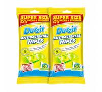 2 pack Antibacterial Wipes 100 Jumbo Wipes, Extra Strong 25% Bigger & Stronger, Multi-Purpose Household Cleaning Wipes for Kitchen, Bathroom, Bins & Surfaces