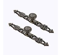 2 Pack Antique Bronze Cabinet Handles Zinc Alloy Kitchen Cupboard Drawer Door Handles Vintage Cabinet Pulls Length 155mm