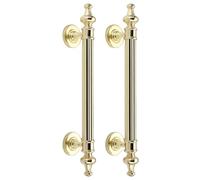 2 Pack Antique Sliding Door Handles, Heavy Duty Decorative Metal Pull for Indoor Outdoor Use