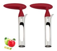 2 Pack Apple Corer Remover, Efficient Apples Corers and Slicer with Core Remover, Stainless Steel Durable Corer for Quick Prep, Includes Apple Peeler, Size 9.6 * 18 * 2.3cm