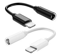 2 Pack Apple MFi Certified Headphone Jack Adapter for iPhone, Lightning Converter to 3.5mm Earphone Dongle Aux Audio Cable - Compatible with iPhone 14,13,12,11 Pro Max,X,XS Max,XR,8, 7 Plus
