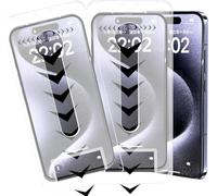 2 Pack Arctiqo 3-in-1 Screen Protector for iPhone 17 Pro Max, HD and Privacy Tempered Glass Film Screen Protector, Invisible Artifact Screens Protectors, Dust Free without Bubbles (HD,14)