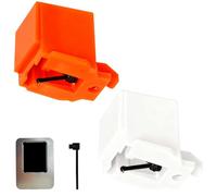 2 Pack ATN3600L Diamond Stylus Needle Replacement with Cleaning Brush, Compatible with Audio-Technica AT-LP60X/AT3600L/AT-LP60XBT/AT-LP2D Turntables - Clear Sound, Easy Install（Orange + white）