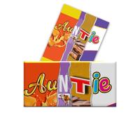 2 Pack Auntie - Funny Chocolate Novelty Wrappers Insults Joke Mothers Day 40th 50th 60th Birthday Secret Santa Gift Present Rude (Chocolate Bar Not Included)
