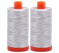 2-Pack - Aurifil 50WT - Silver Moon (4060) Variegated - Mako Cotton Thread - 1422 Yards Each