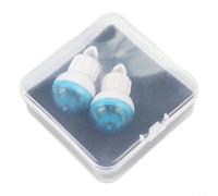 2 Pack Automatic Fishing Bite Alarm with LED Sound Light, One-Button Start Intelligent Chip Filters False Signals, Hexahedron Lampshade for Night Fishing, Blue and White