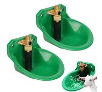 2 Pack Automatic Sheep Water Bowl with Copper Valve, Animals water trough, Goat Drinker Bowl - Durable No-Spill Touch-Activated Design, Livestock Waterer for Goat, Sheep, Dog, Cattle & Horse