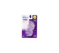 2 Pack AVENT Soothie Pacifier, Pink/Purple, 0-3 Months