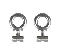 2 Pack Awning Rail Stoppers,304 Stainless Steel Awning End Stoppers Blocking Kit with M4 Lifting Eye Nut Ring Shape for Caravan Motorhome Campervan Tent