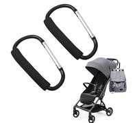 2 Pack Baby Large Pram Clip,Aluminum Baby Pram Hooks Large,Ba by Buggy Clips,Carabin er Hooks,Heavy Duty Pushchair Hook Clips for Pushchair Stroller Shopping Bag Hook and Hanging Diape